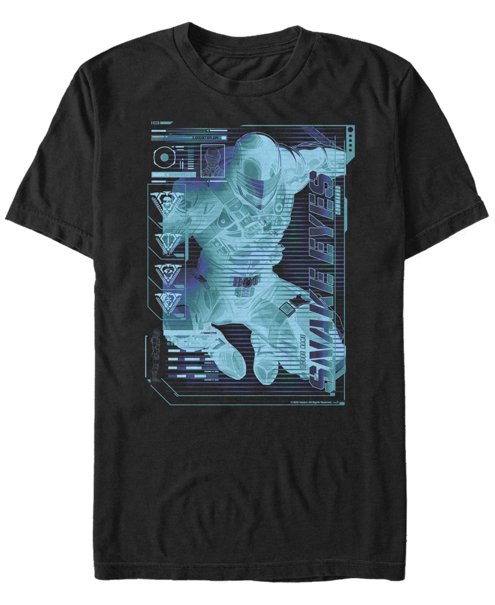 Fifth Sun Men's G.I.Joe Snake Eyes Schematic Short Sleeve T-Shirt