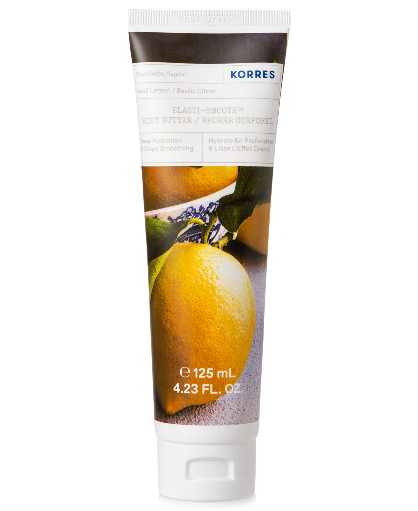 KORRES Elasti-Smooth Basil Lemon Масло для тела, 4.23-oz.