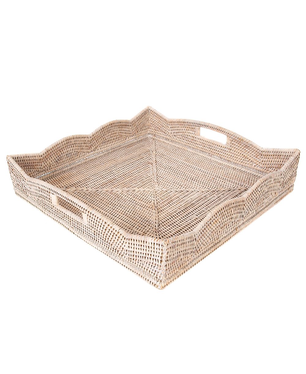Artifacts Trading Company Квадратный поднос Rattan Scallop Collection