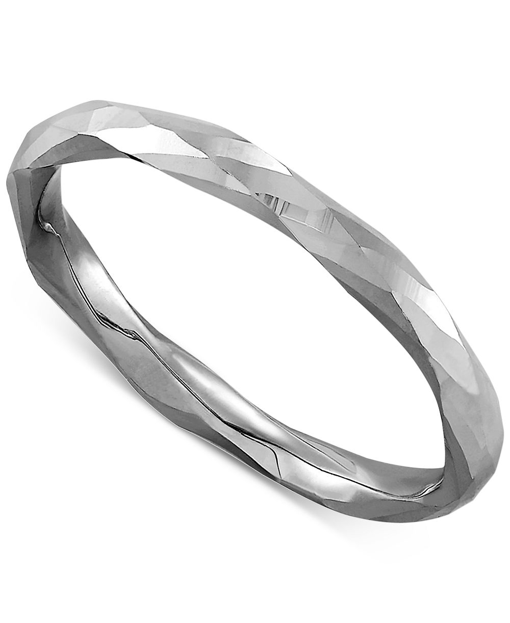 Polished Twist-Look Band in 10k Gold, Rose Gold & White Gold