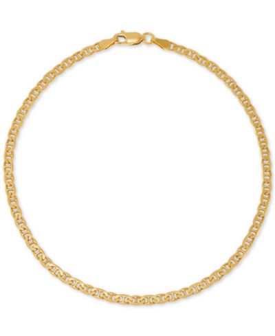 Giani Bernini Mariner Link Ankle Bracelet in 18k Gold-Plated Sterling Silver, Created for Macy's