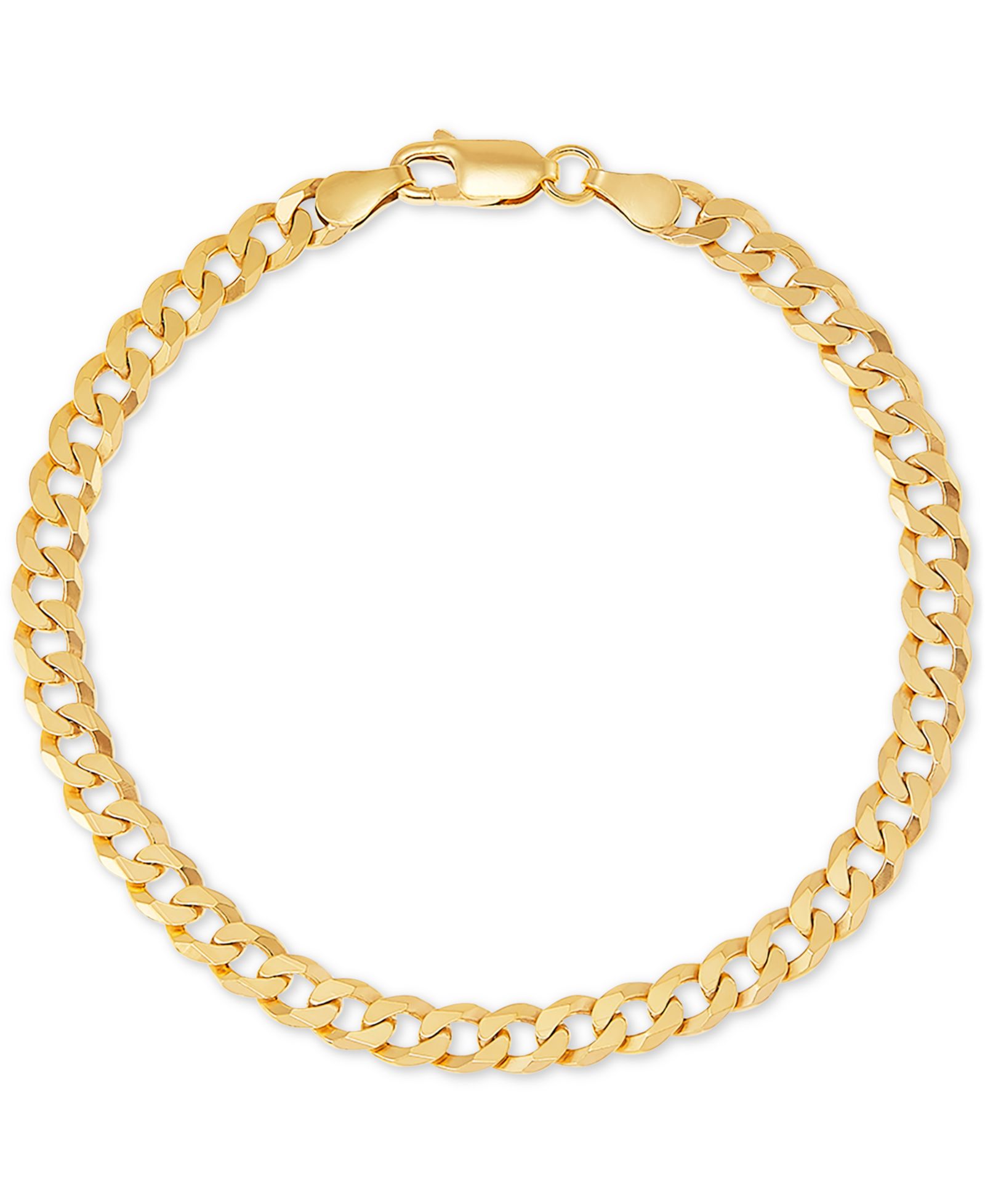 Curb Link Chain Bracelet (5mm) in 18k Gold-Plated Sterling Silver or Sterling Silver, Created for Macy's