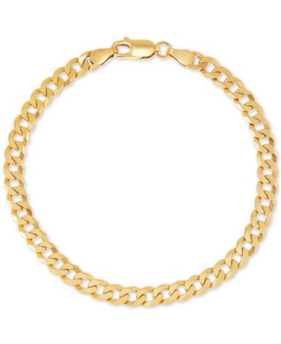 Браслет Curb Link Chain (5mm) из стерлингового серебра с позолотой 18k Gold-Plated или из стерлингового серебра