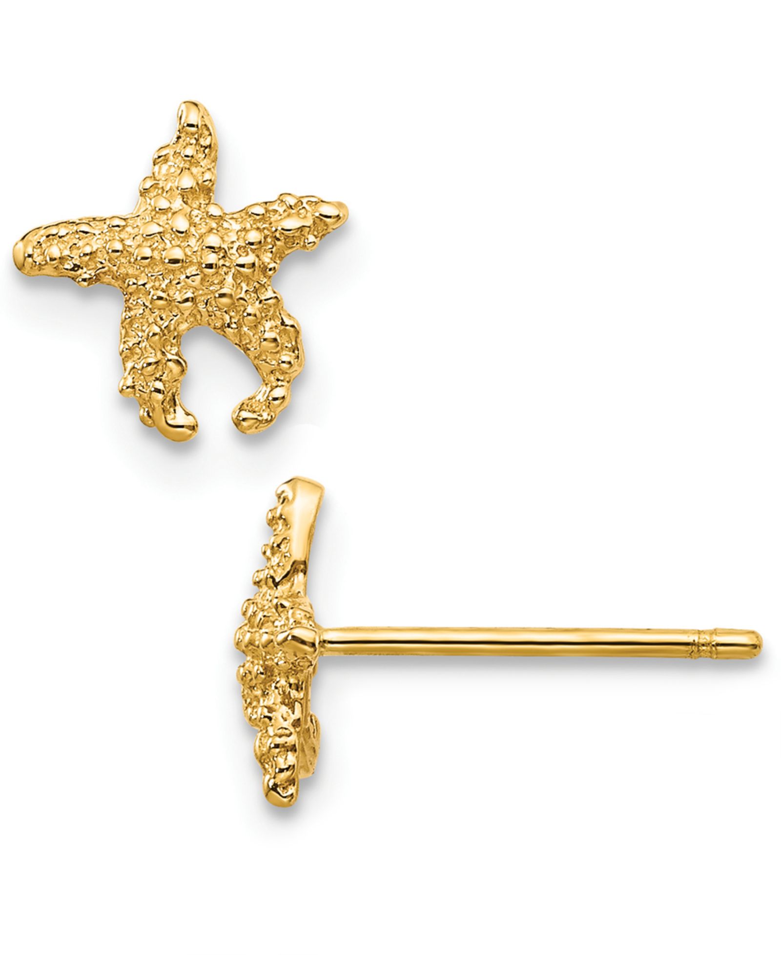 Серьги-гвоздики Star Fish из золота 14k