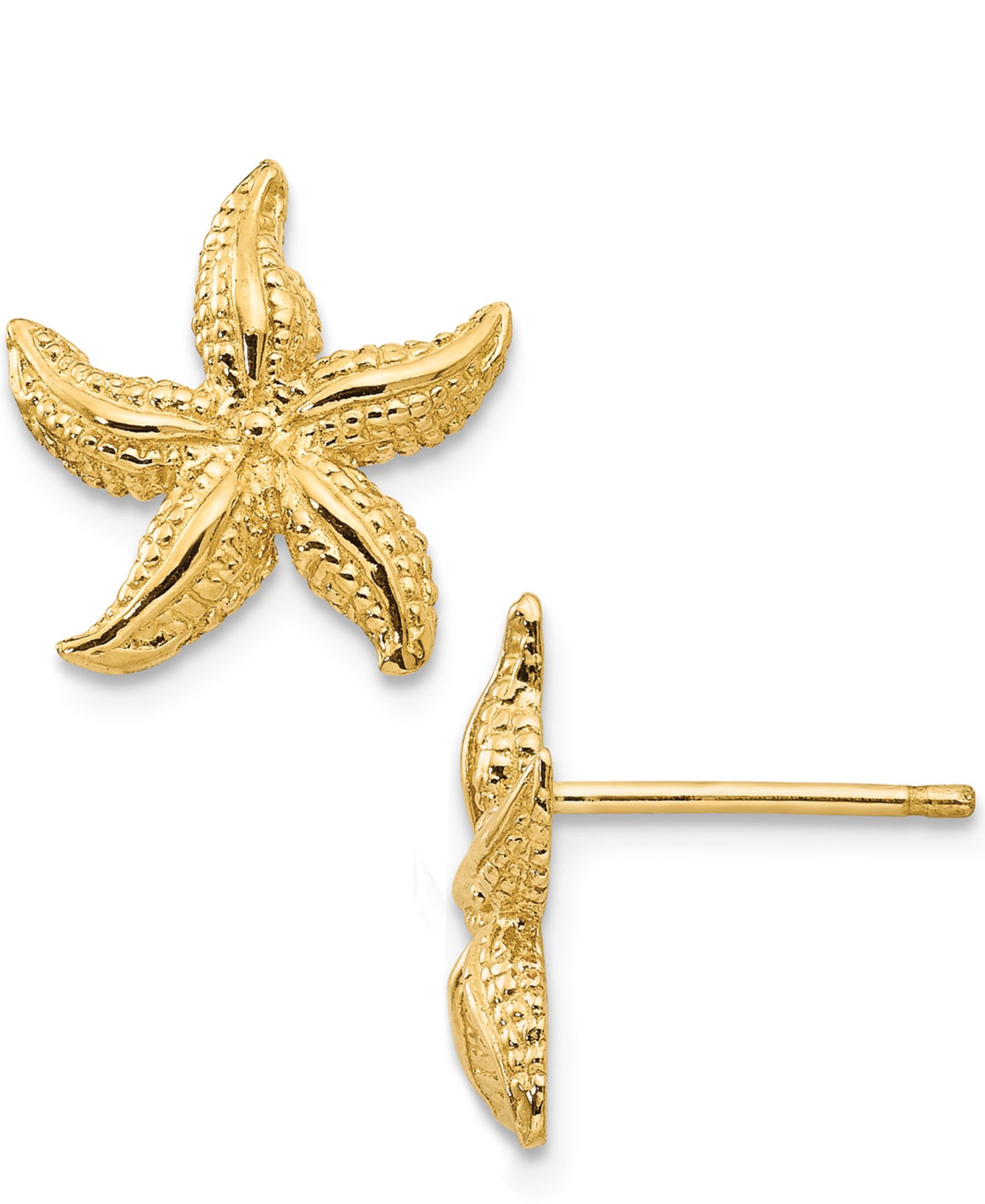 Серьги-пусеты Starfish из 14k Yellow Gold