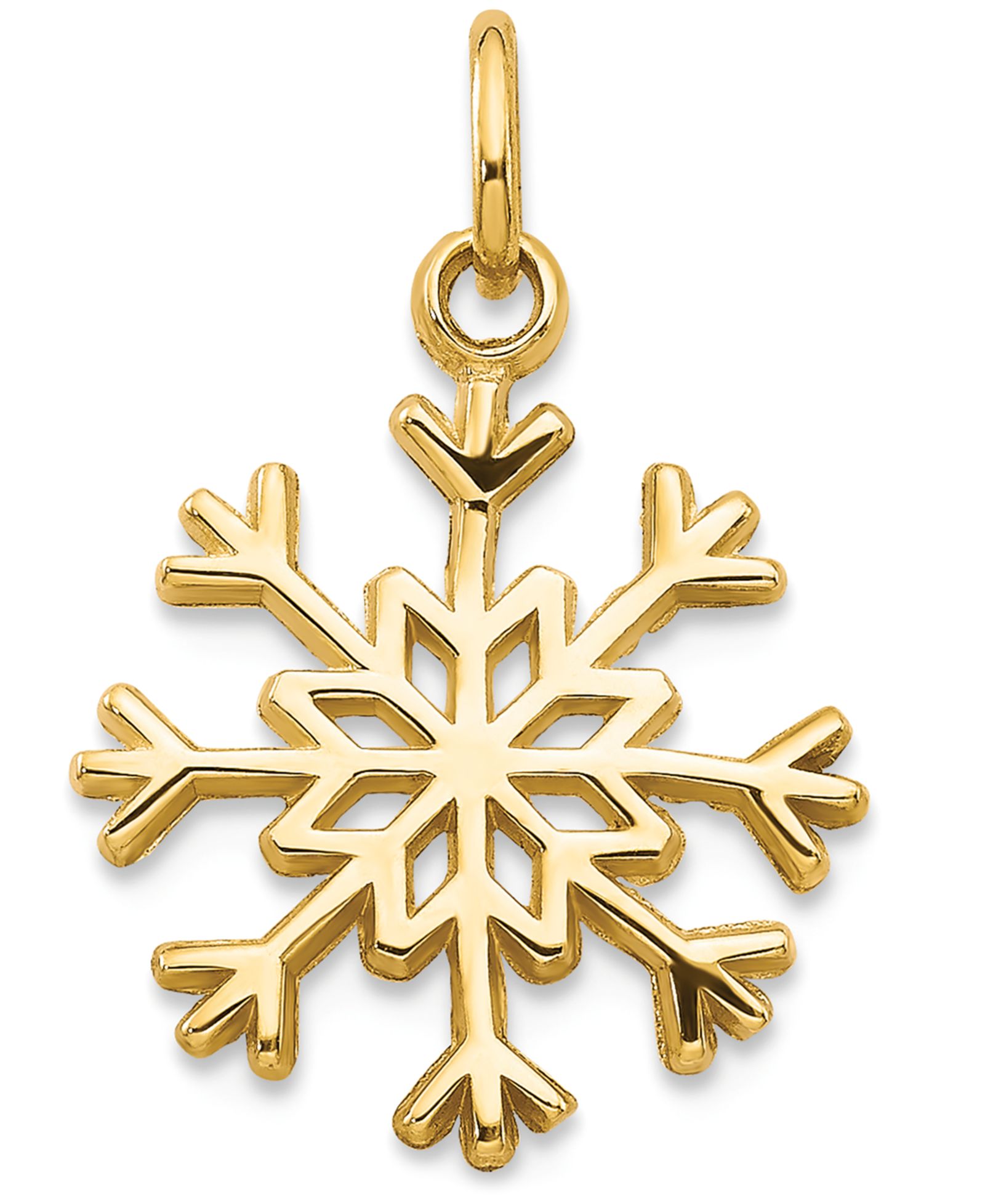 Подвеска Snowflake Charm из желтого золота 14k