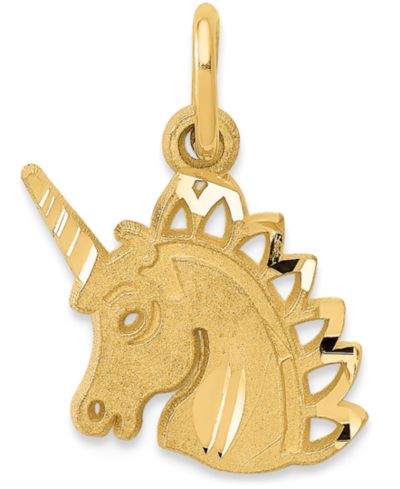 Подвеска-кулон Unicorn из желтого золота 14k