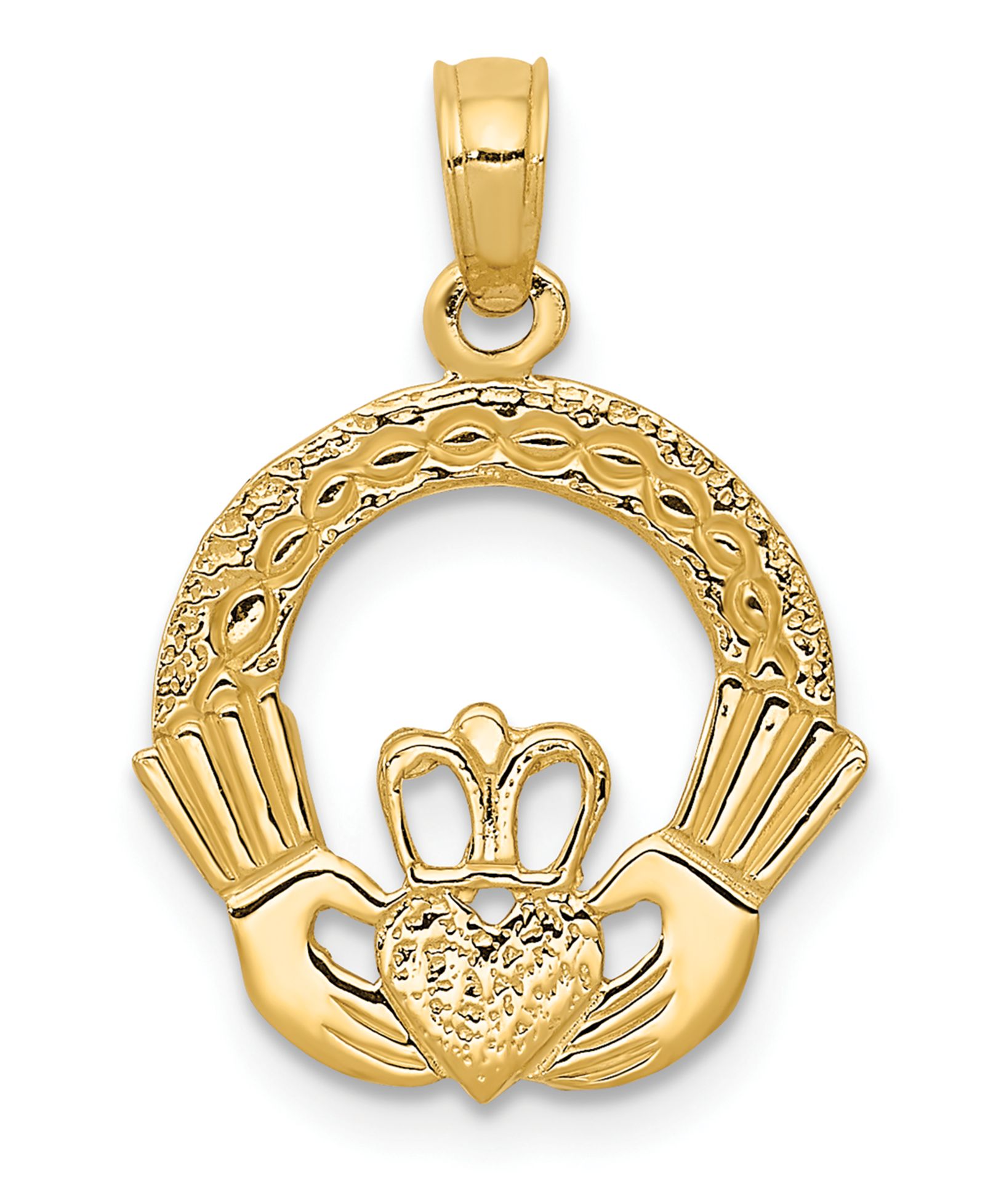 Подвеска Claddagh Charm в 14K Yellow Gold
