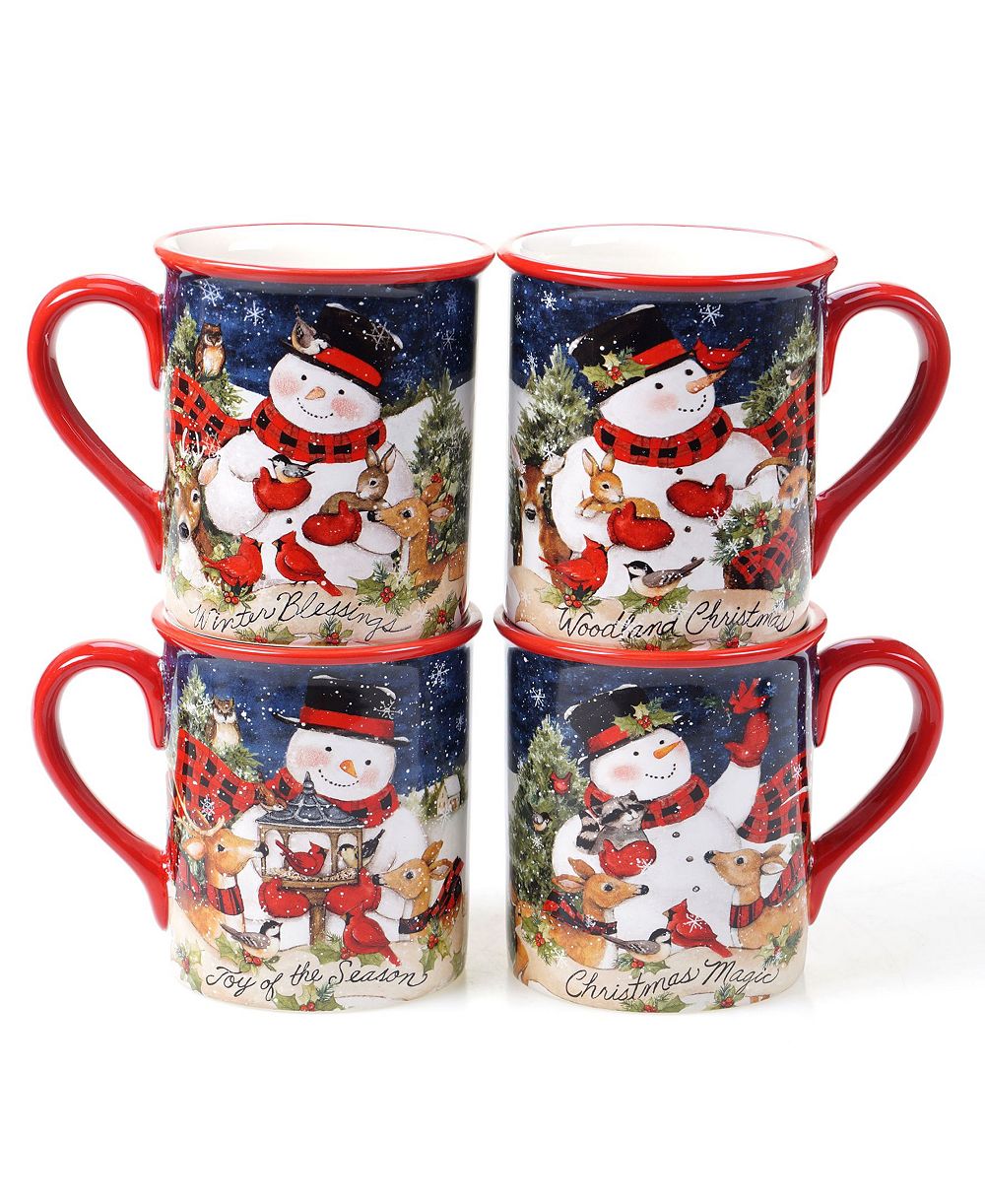 Certified International Magic of Christmas Snowman кружка из 4 предметов