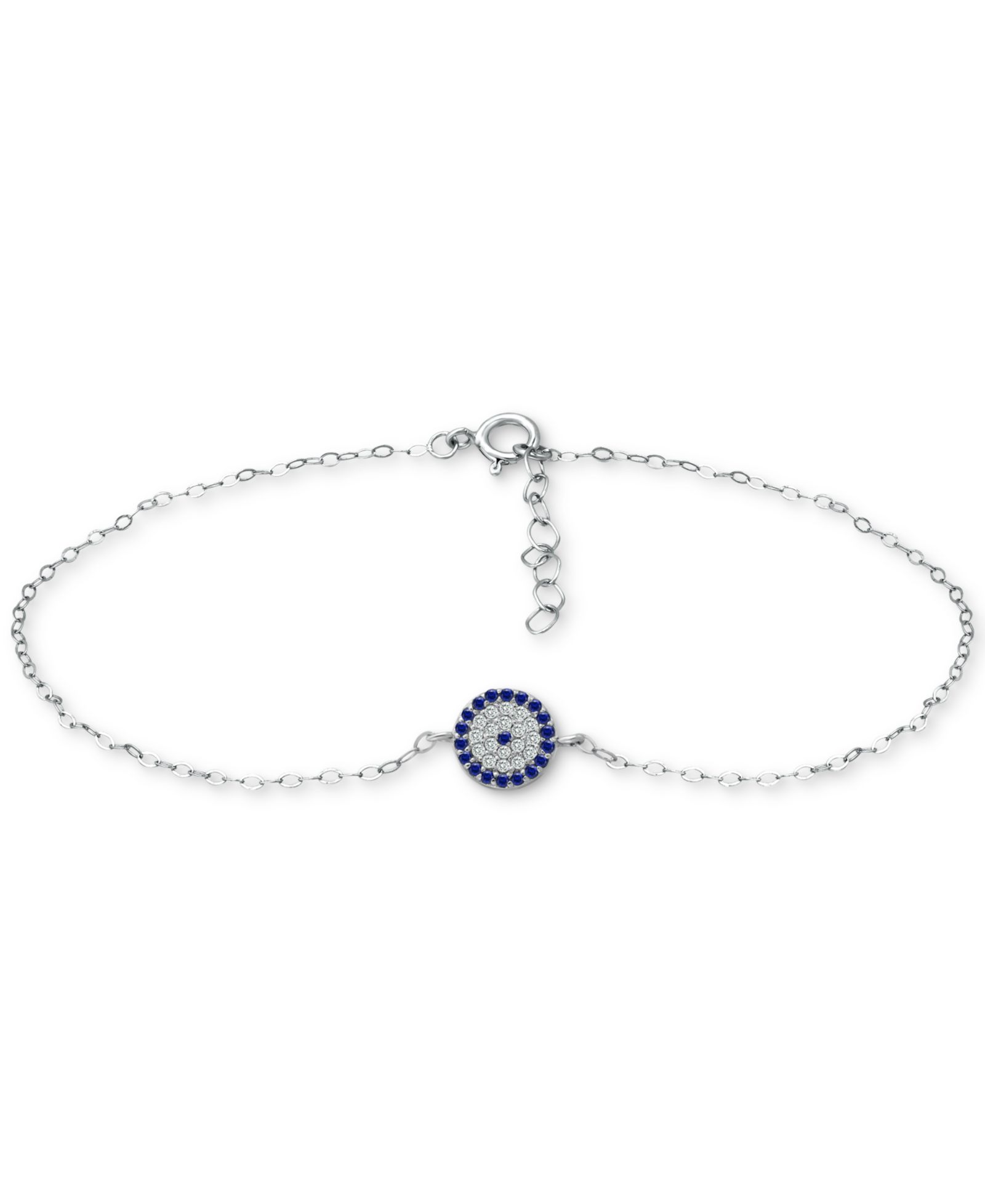 Браслет на щиколотку Giani Bernini Cubic Zirconia Evil Eye в серебре