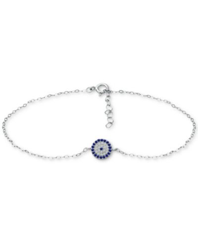 Браслет на щиколотку Giani Bernini Cubic Zirconia Evil Eye в серебре