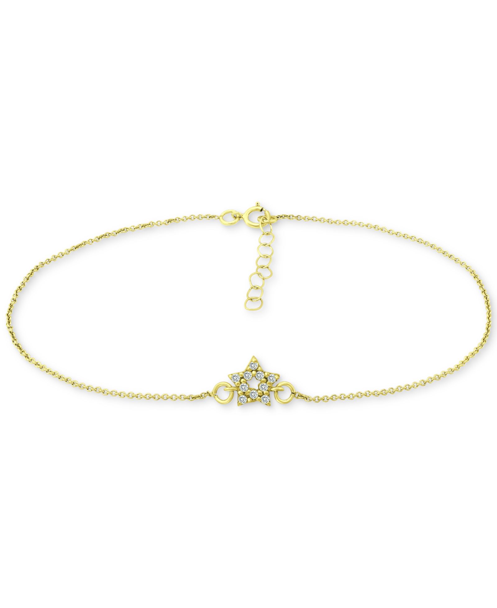 Giani Bernini Cubic Zirconia Star Ankle Bracelet, Created for Macy's