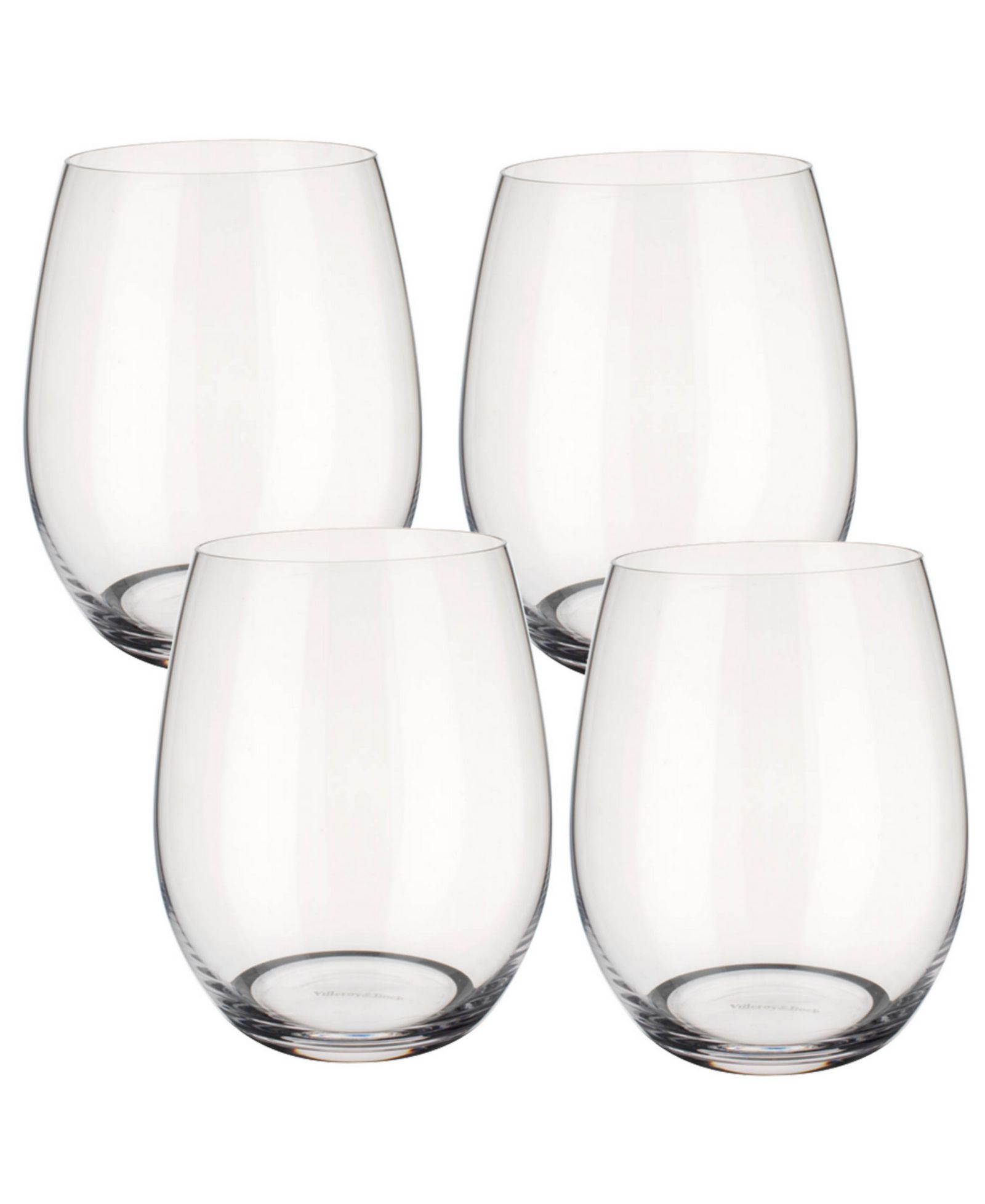 Villeroy & Boch Entrée Double Old Fashioned or White Wine Stemless, Set of 4
