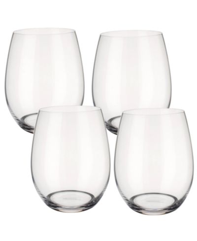 Villeroy & Boch Entrée Double Old Fashioned or White Wine Stemless, Set of 4