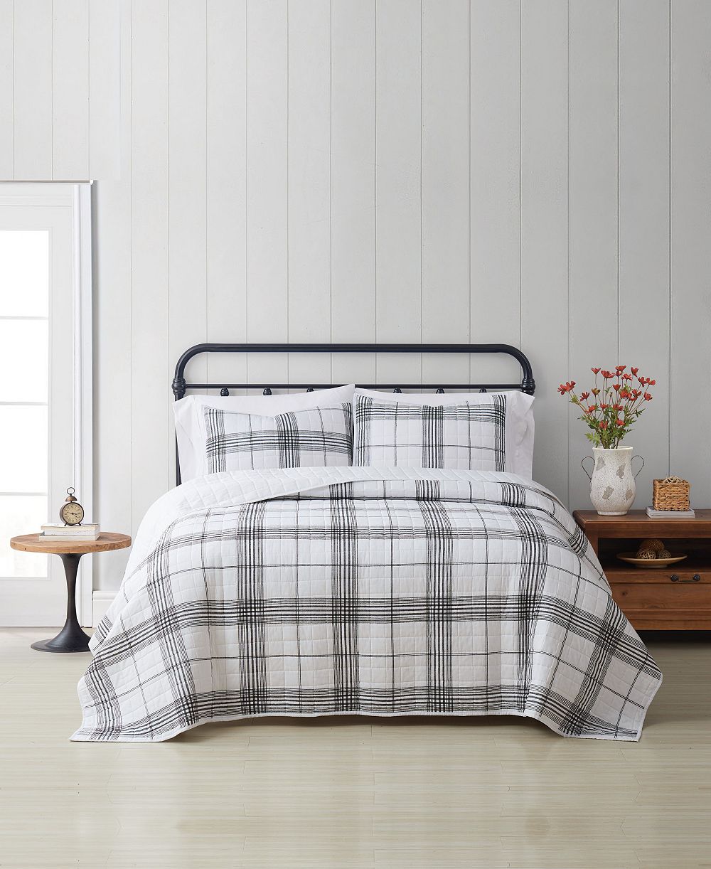 Комплект стеганого одеяла Cottage Classics Plaid 3-Piece Quilt, Full/Queen