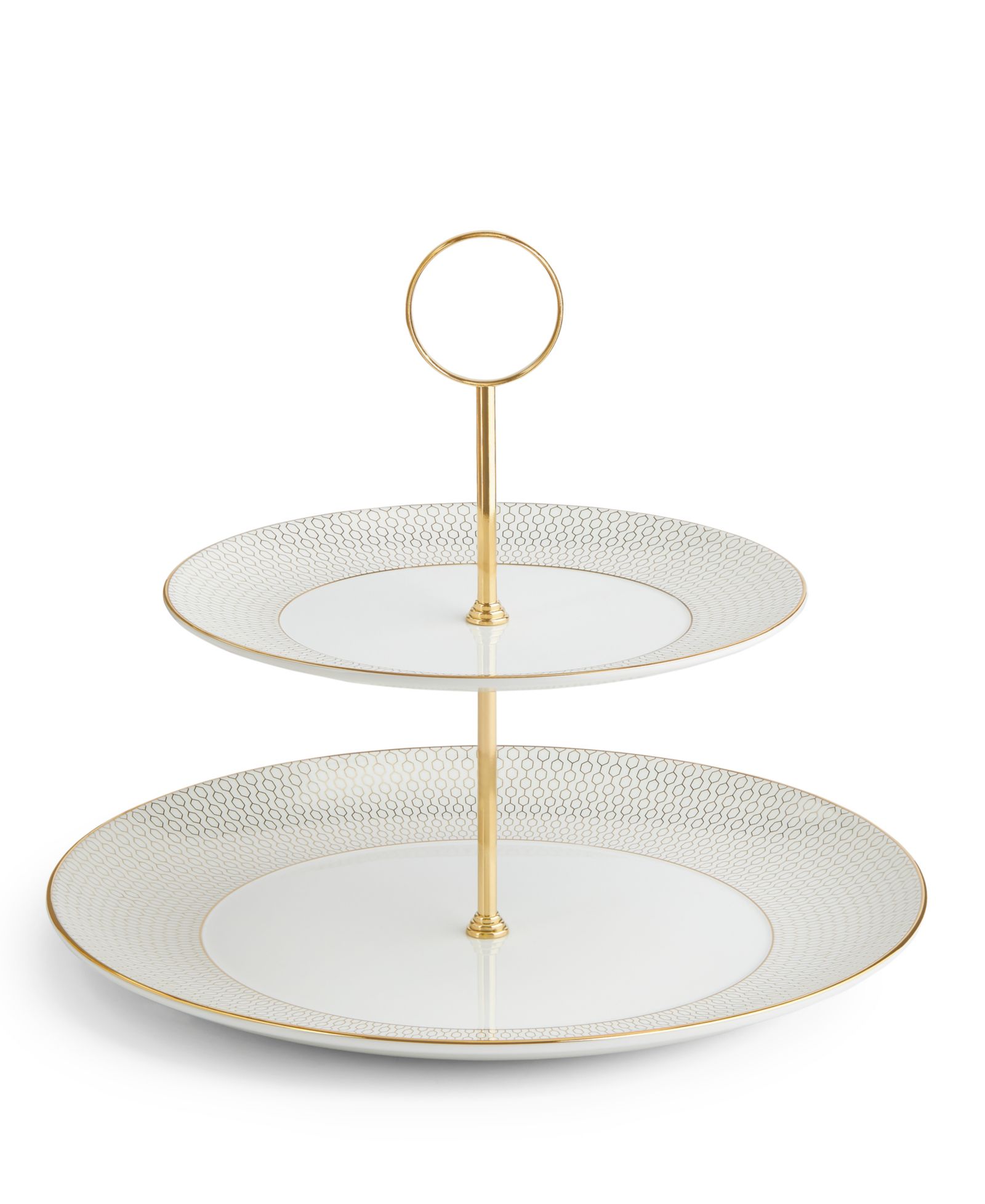 Wedgwood Gio Gold Two-Tier Cake Stand