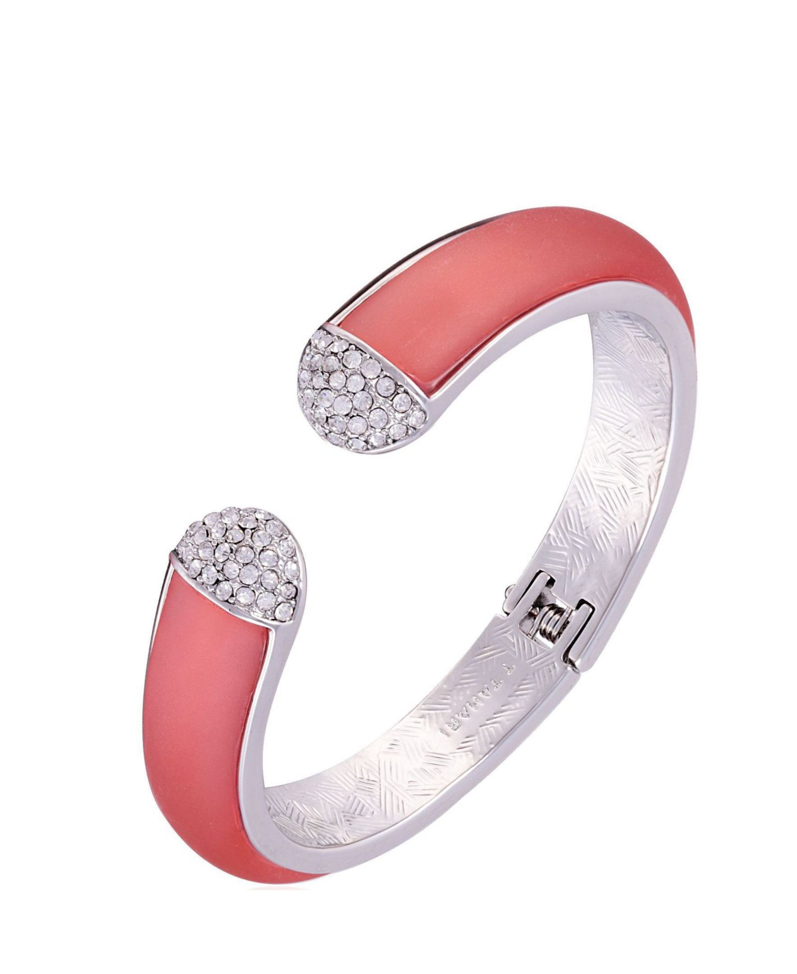 T Tahari Frosted Lucite Hinged Cuff