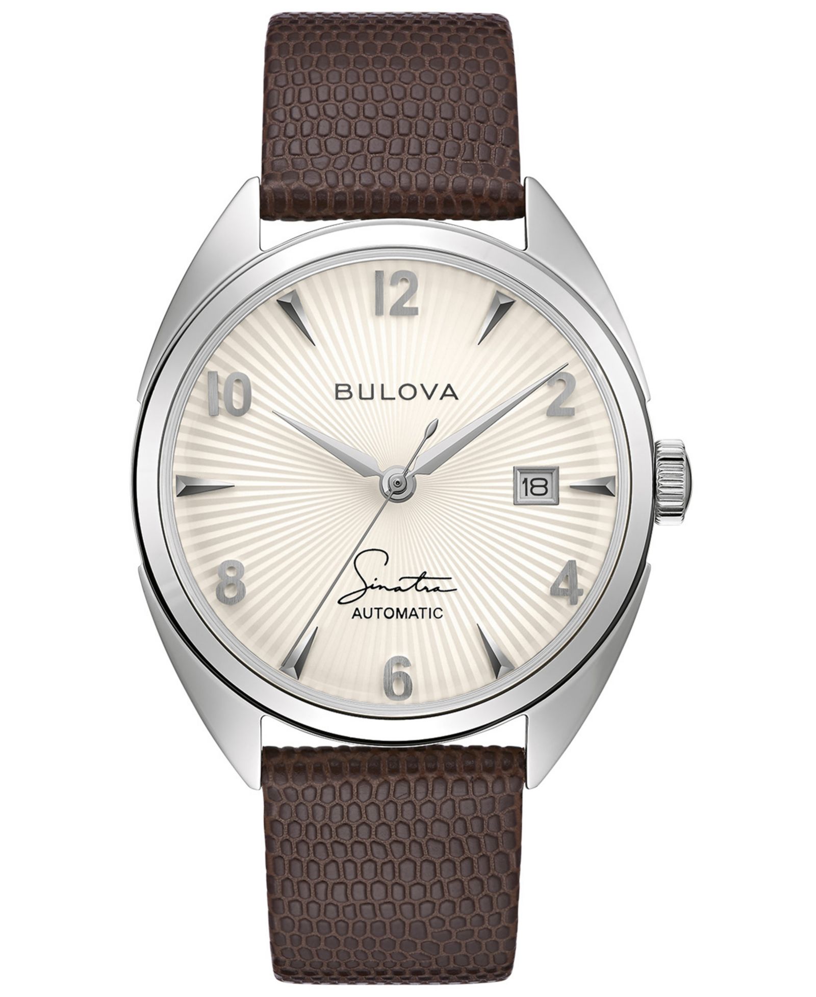 Мужские часы Bulova Frank Sinatra Automatic с кожаным ремешком, 39mm