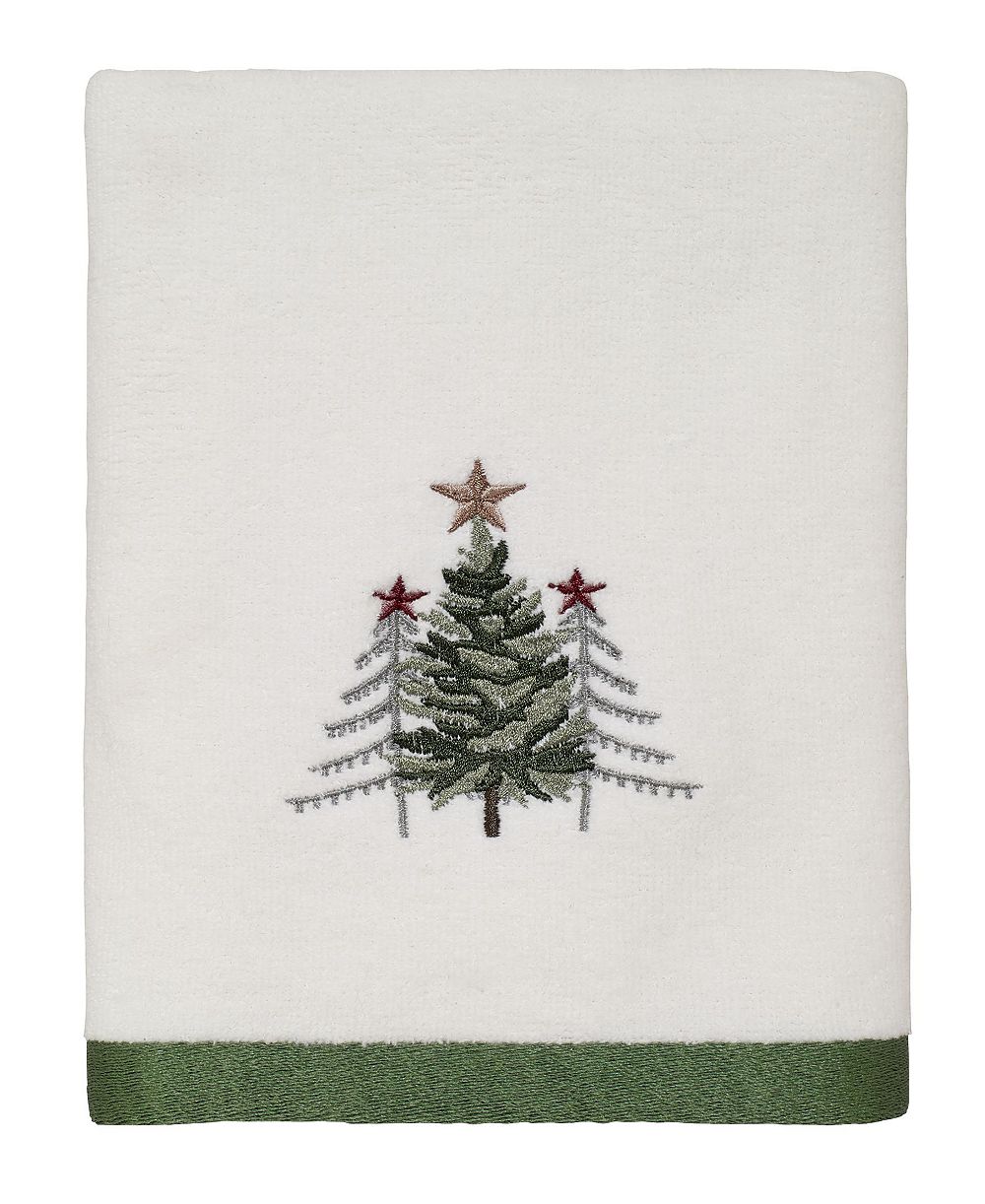 Avanti праздничное полотенце для рук Trees with Gold Star, 16" x 30"