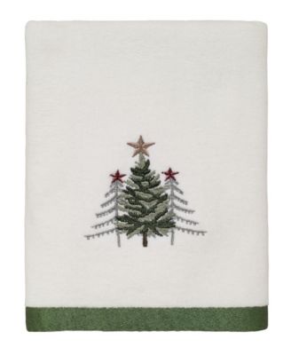 Avanti праздничное полотенце для рук Trees with Gold Star, 16" x 30"