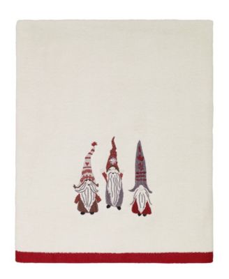 Avanti Christmas Gnomes Holiday Cotton Bath Towel, 27" x 50"