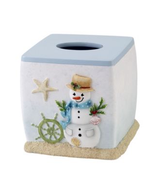Коробка для салфеток Avanti Coastal Snowman из смолы