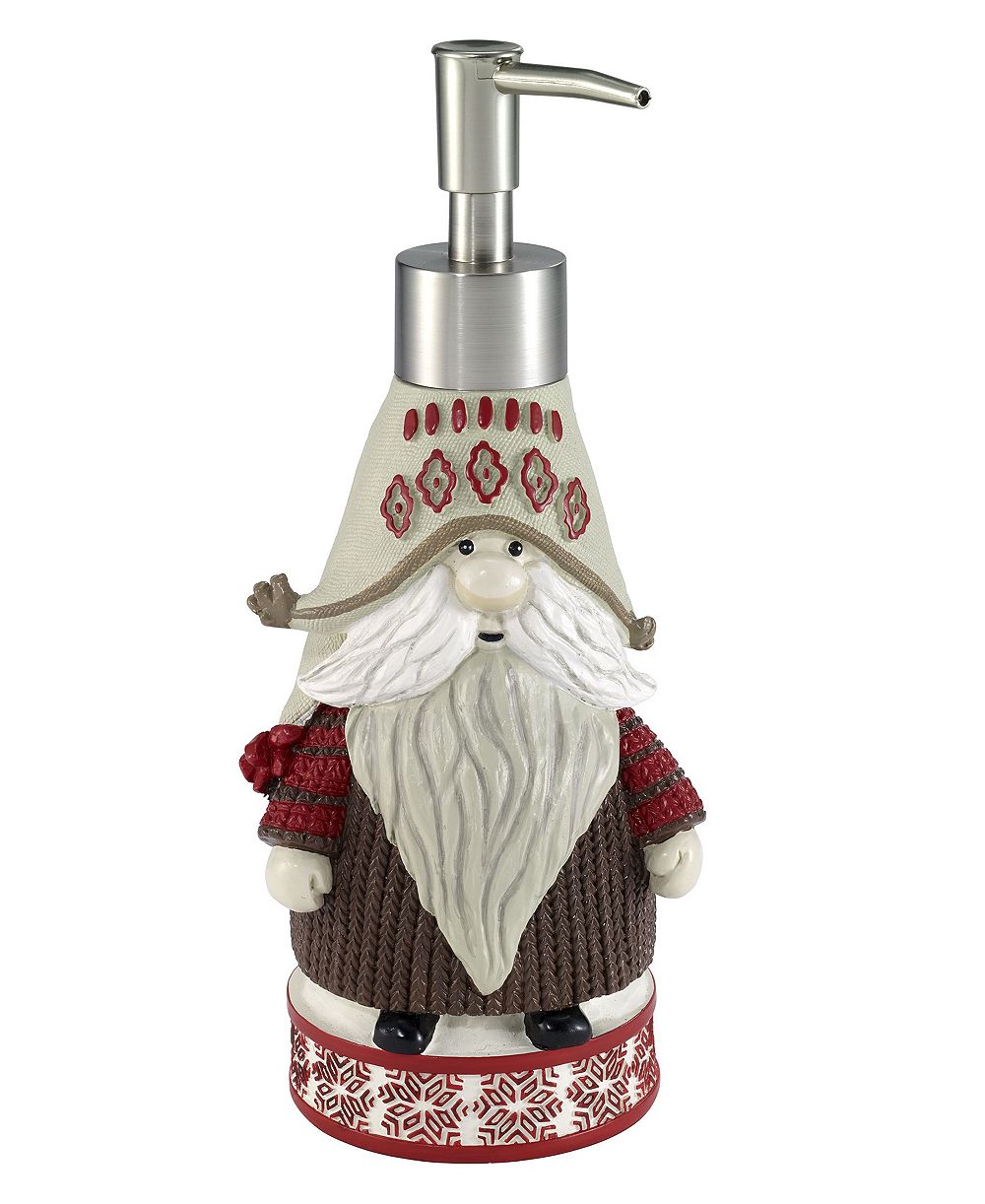 Avanti Christmas Gnomes Holiday Resin Soap/Lotion Dispenser