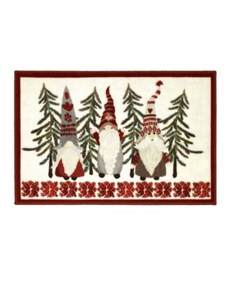 Праздничный коврик для ванной Avanti с рождественскими гномами, 20" x 30"