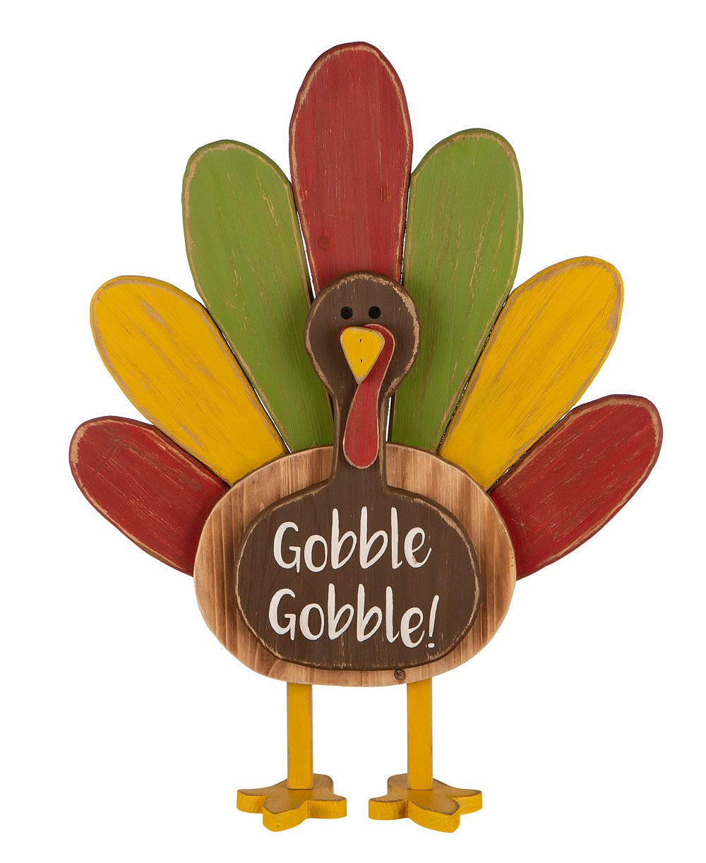 Glitzhome Декоративная фигурка индейки на Thanksgiving