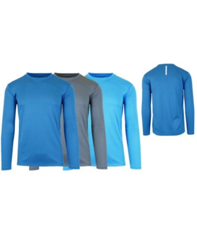 Мужская футболка Galaxy By Harvic Long Sleeve Moisture-Wicking Performance Pack of 3