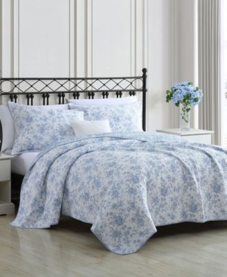 Laura Ashley Реверсивный комплект из 2-х стеганых одеял Walled Garden, Twin