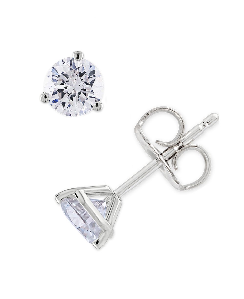 Серьги-гвоздики Diamond в 14k White или Yellow Gold