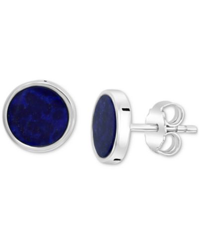 Мужские серьги-гвоздики EFFY® Lapis Lazuli из стерлингового серебра