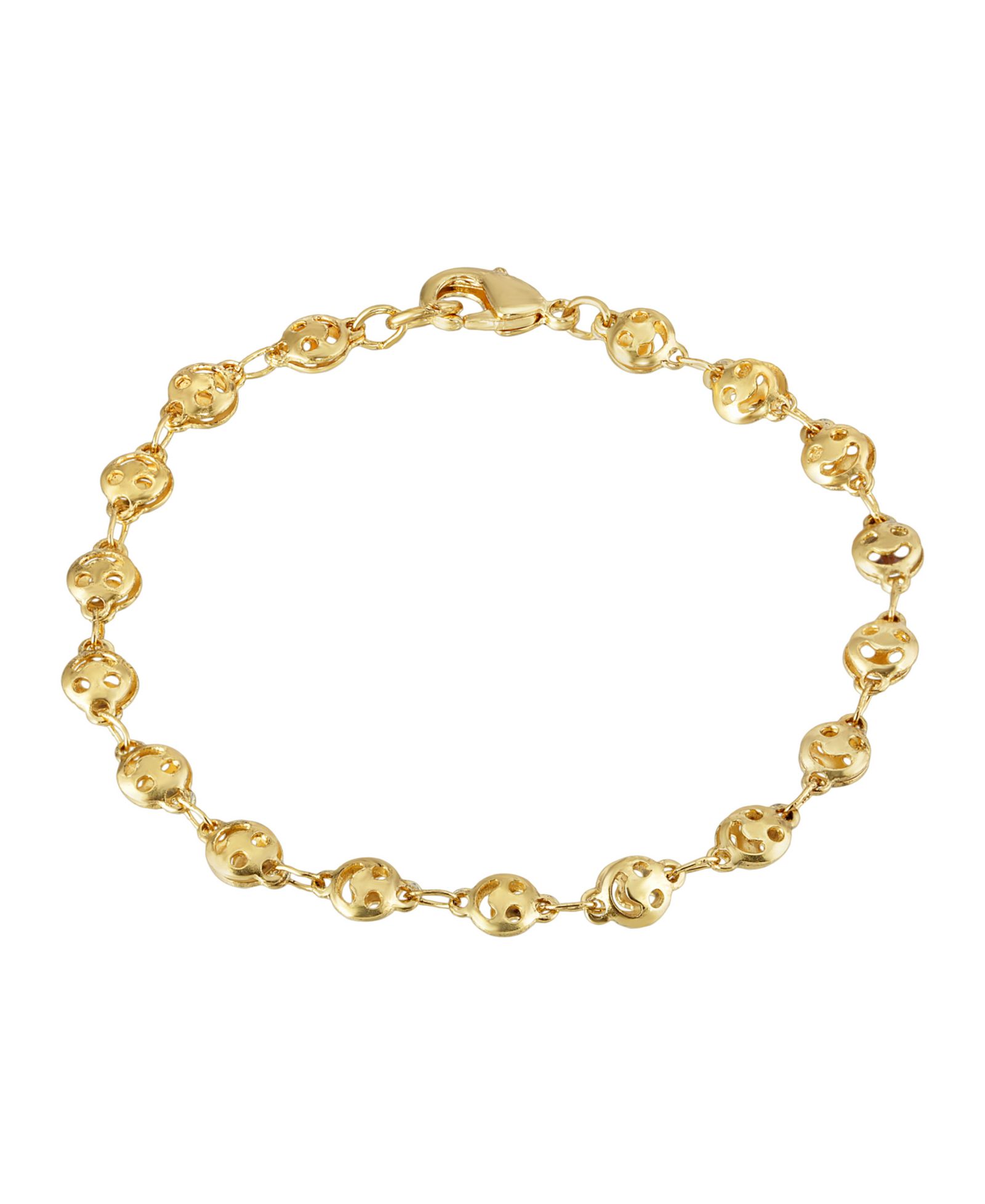 Браслет с цепочкой Happy Face Gold-Tone 2028