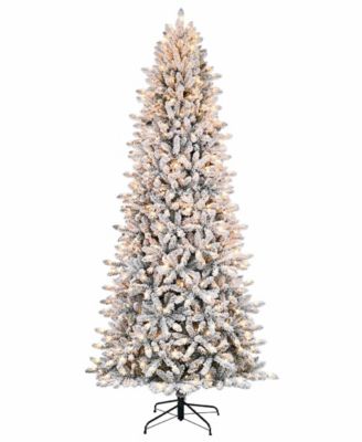 Искусственная елка Puleo 9FT Pre-Lit Slim Flocked Franklin Fir