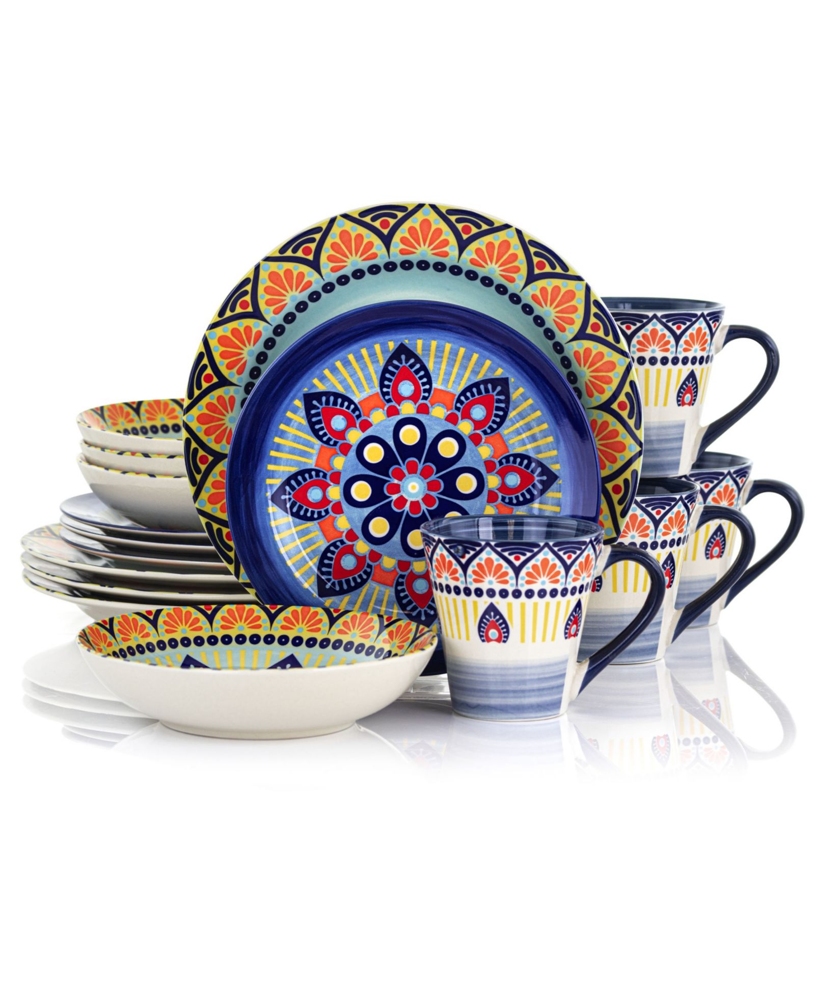 Набор посуды Elama Zen Mozaik Blue 16 Pc.