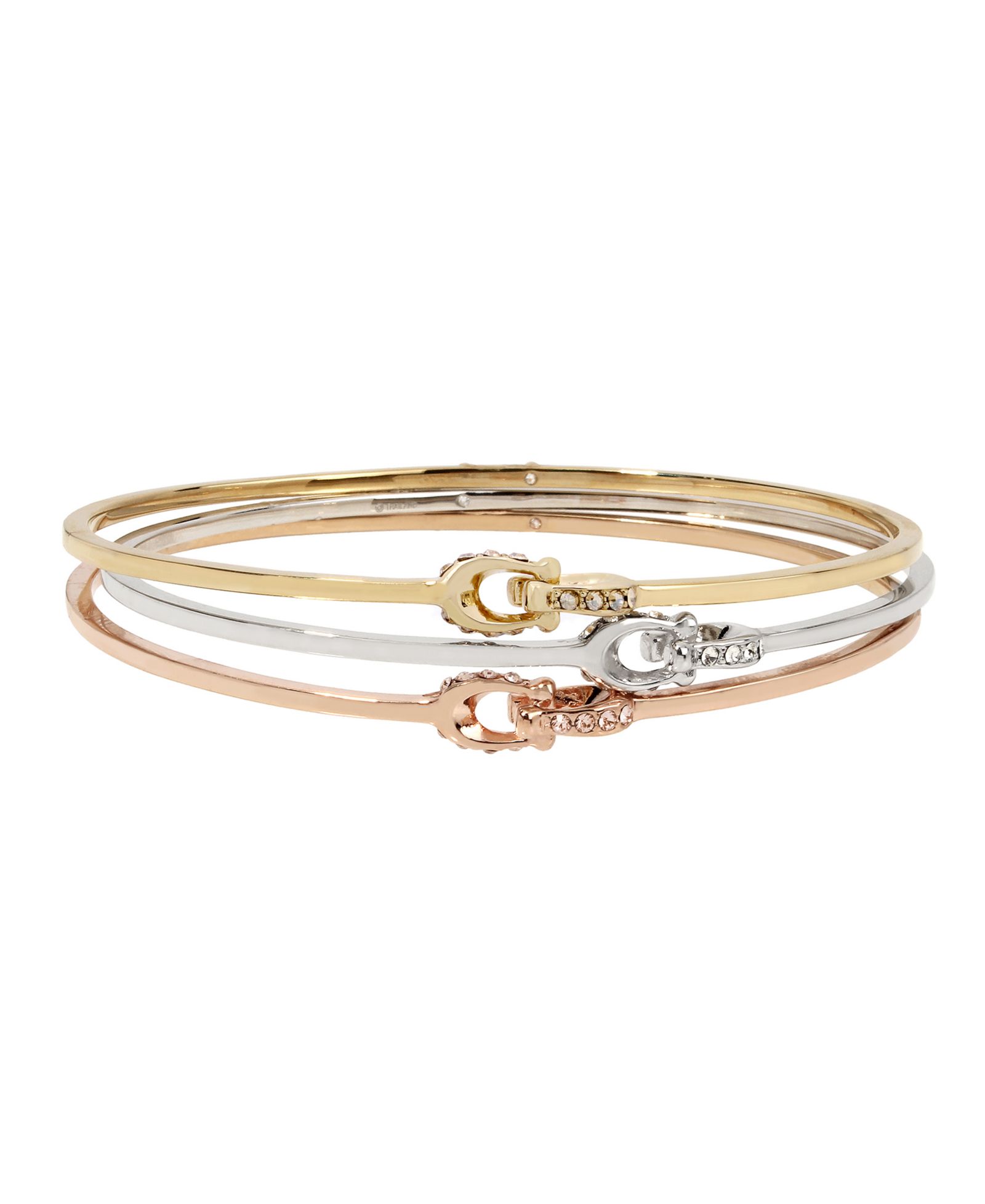 Набор браслетов COACH Interlocking Signature C Stone Bangle