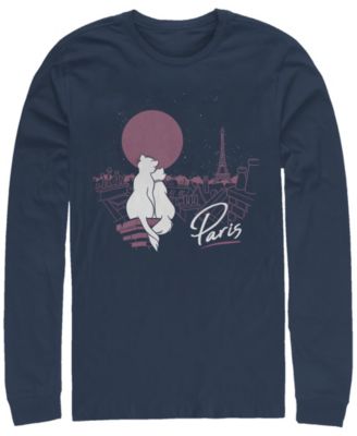 Fifth Sun Aristocats Together in Paris Men's Long Sleeve Crew Neck T-shirt