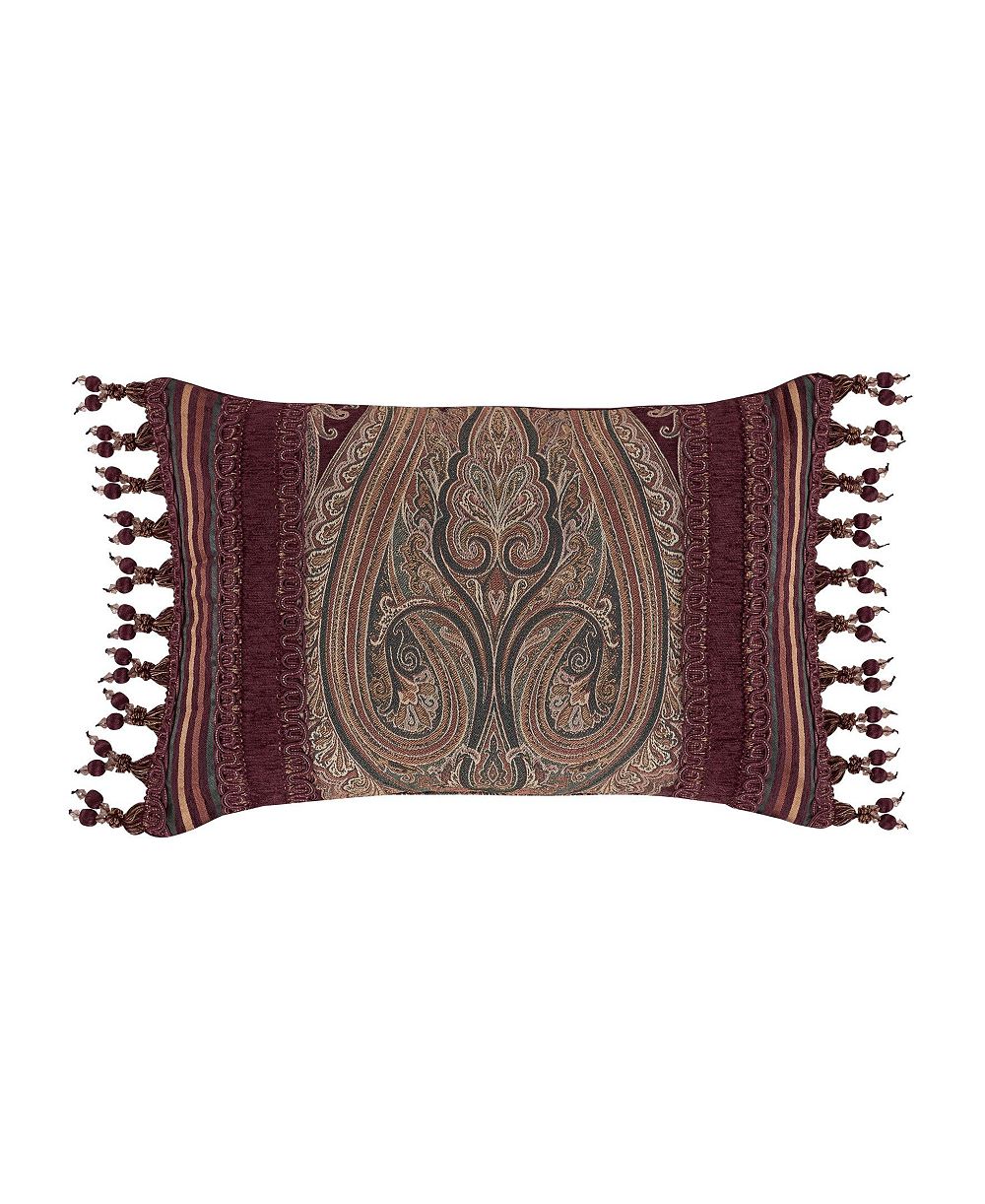 J Queen New York Garnet Boudoir Decorative Pillow, 15" x 23"