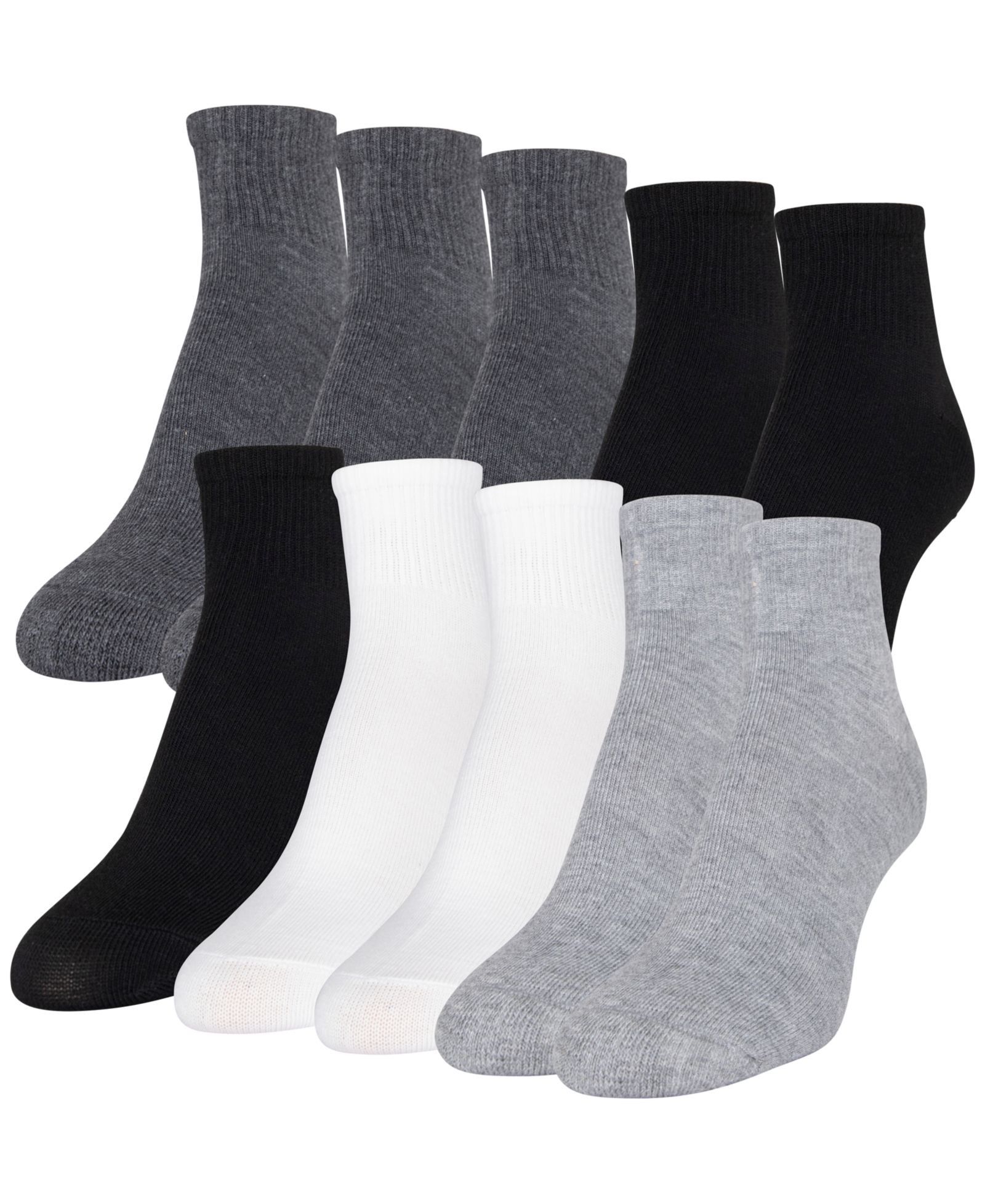 Gold Toe Women's 10-Pack Casual Cushion Heel And Toe Ankle Socks