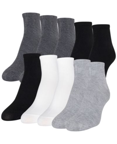 Gold Toe Women's 10-Pack Casual Cushion Heel And Toe Ankle Socks