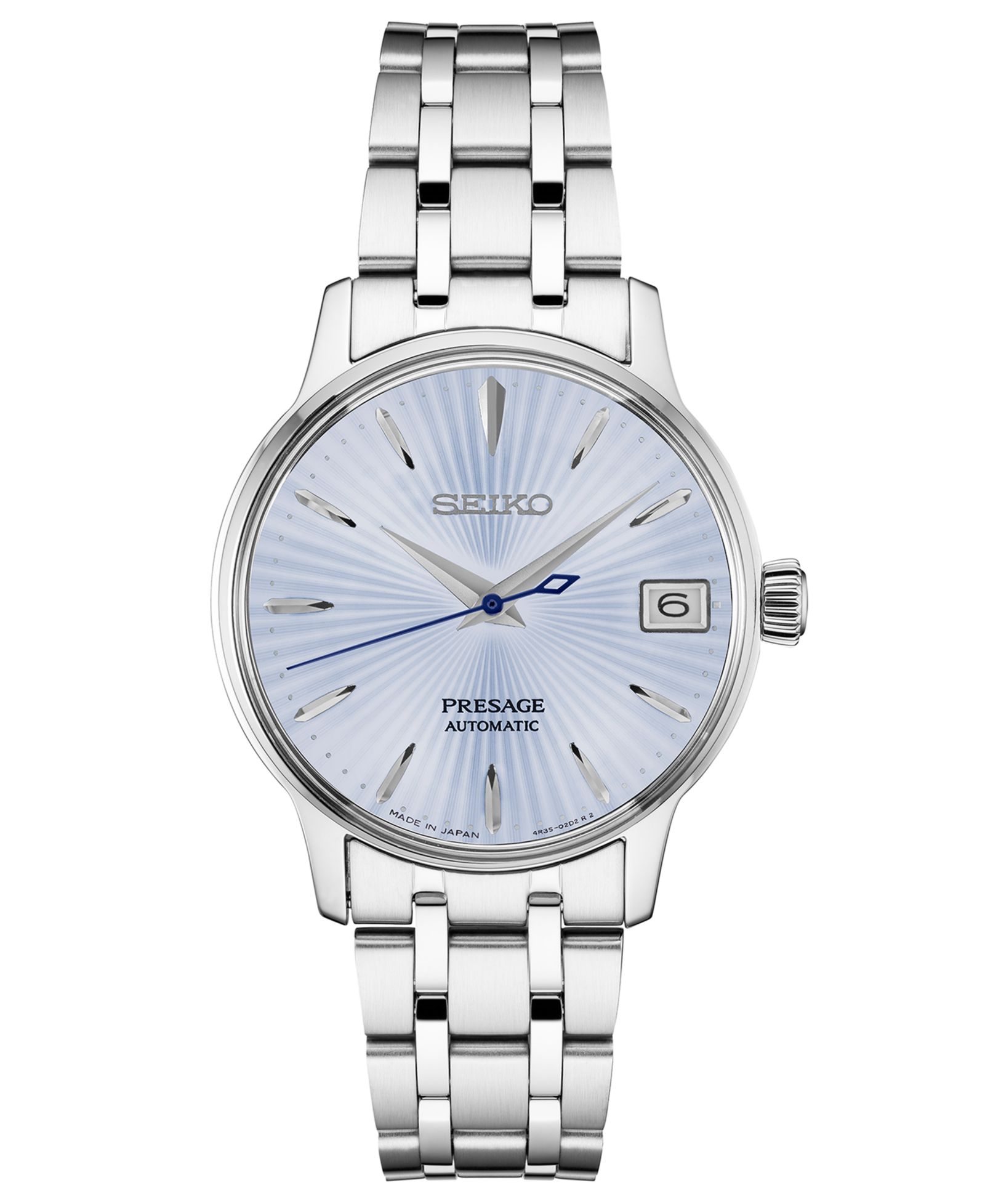 Seiko Women's Automatic Presage Stainless Steel Bracelet Watch 33.8MM