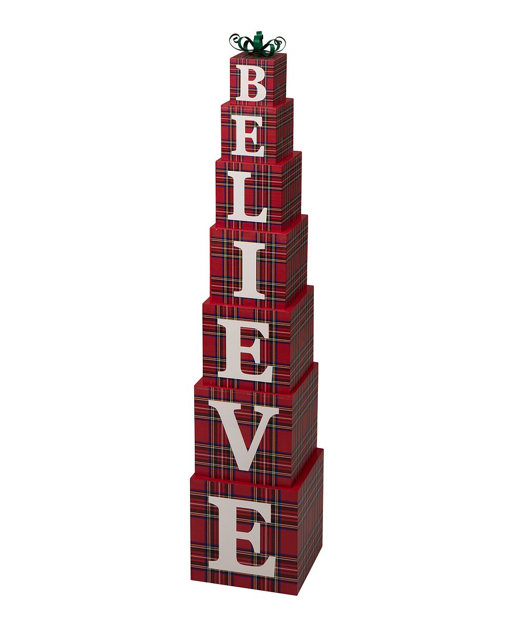 Двусторонний декор для крыльца Glitzhome Wooden "Believe"