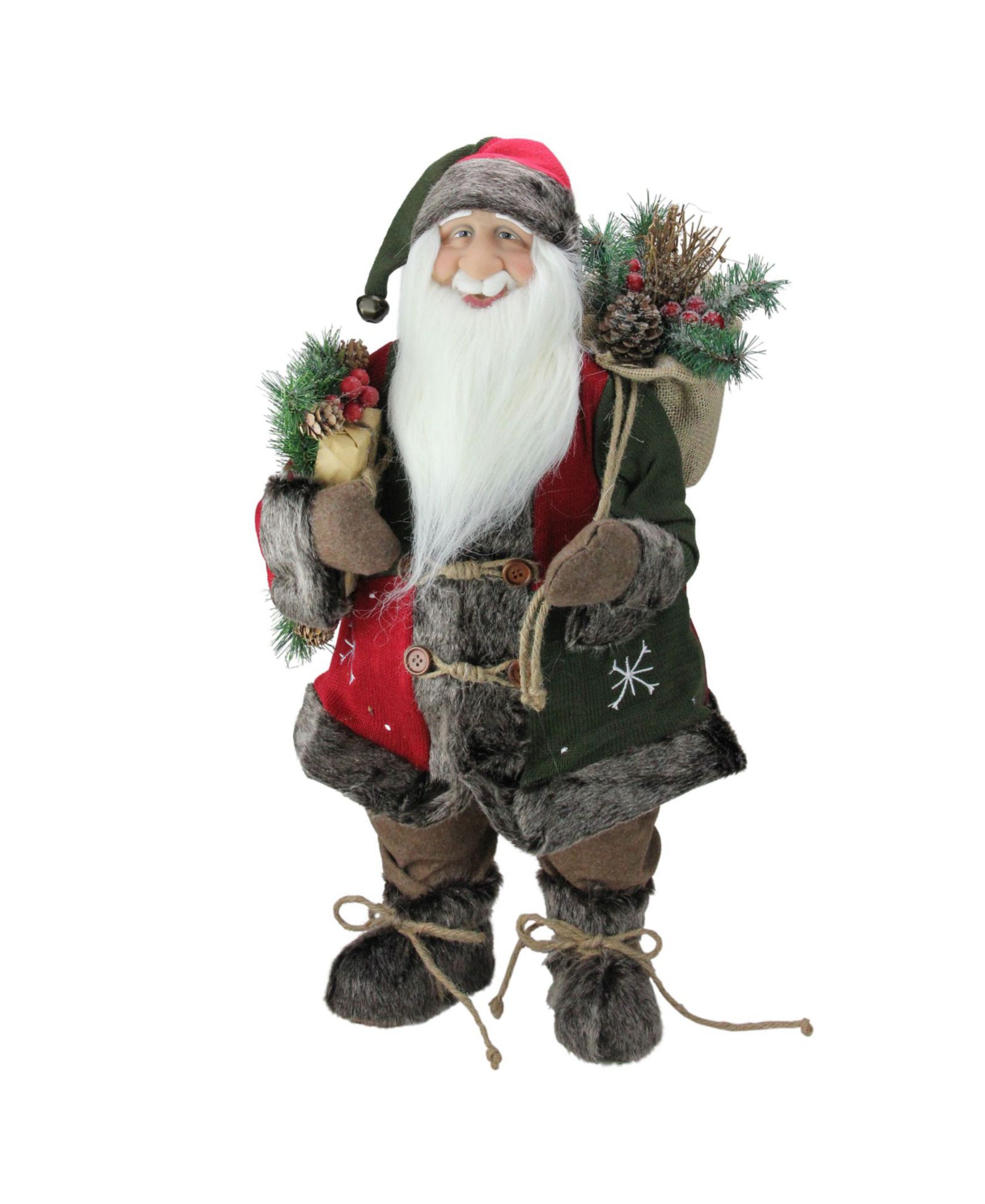 Northlight Standing Santa Claus Christmas Figurine with Snowflake Jacket