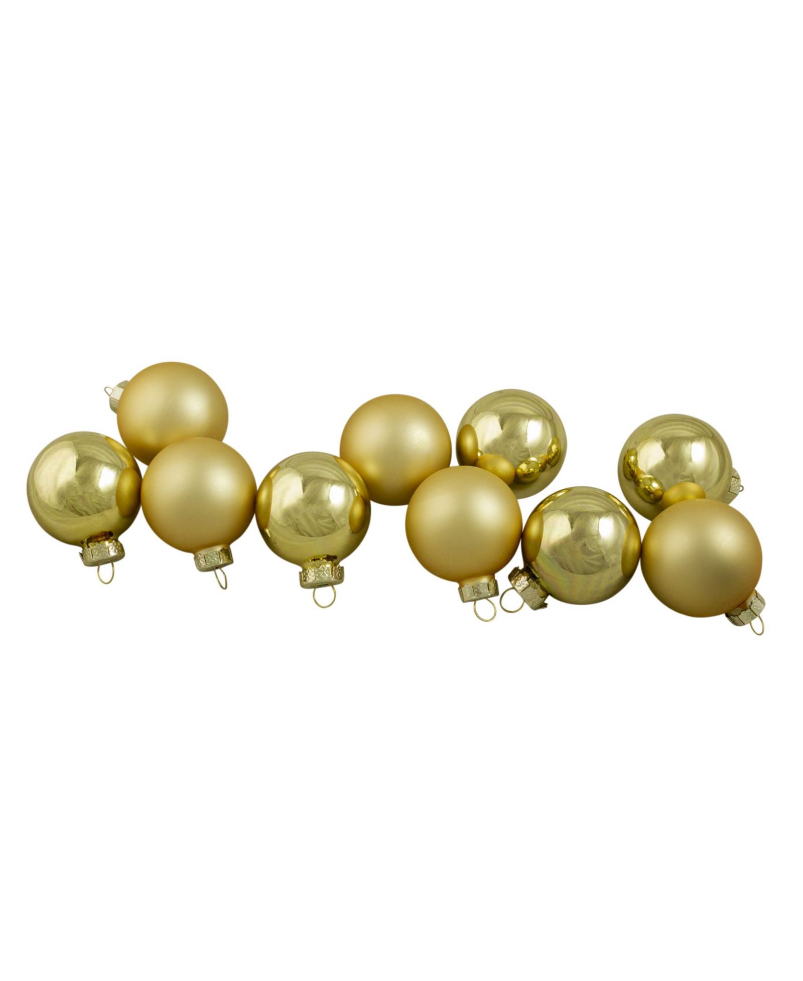 Елочные украшения Northlight 10 Count Shiny and Matte Champagne Glass Ball