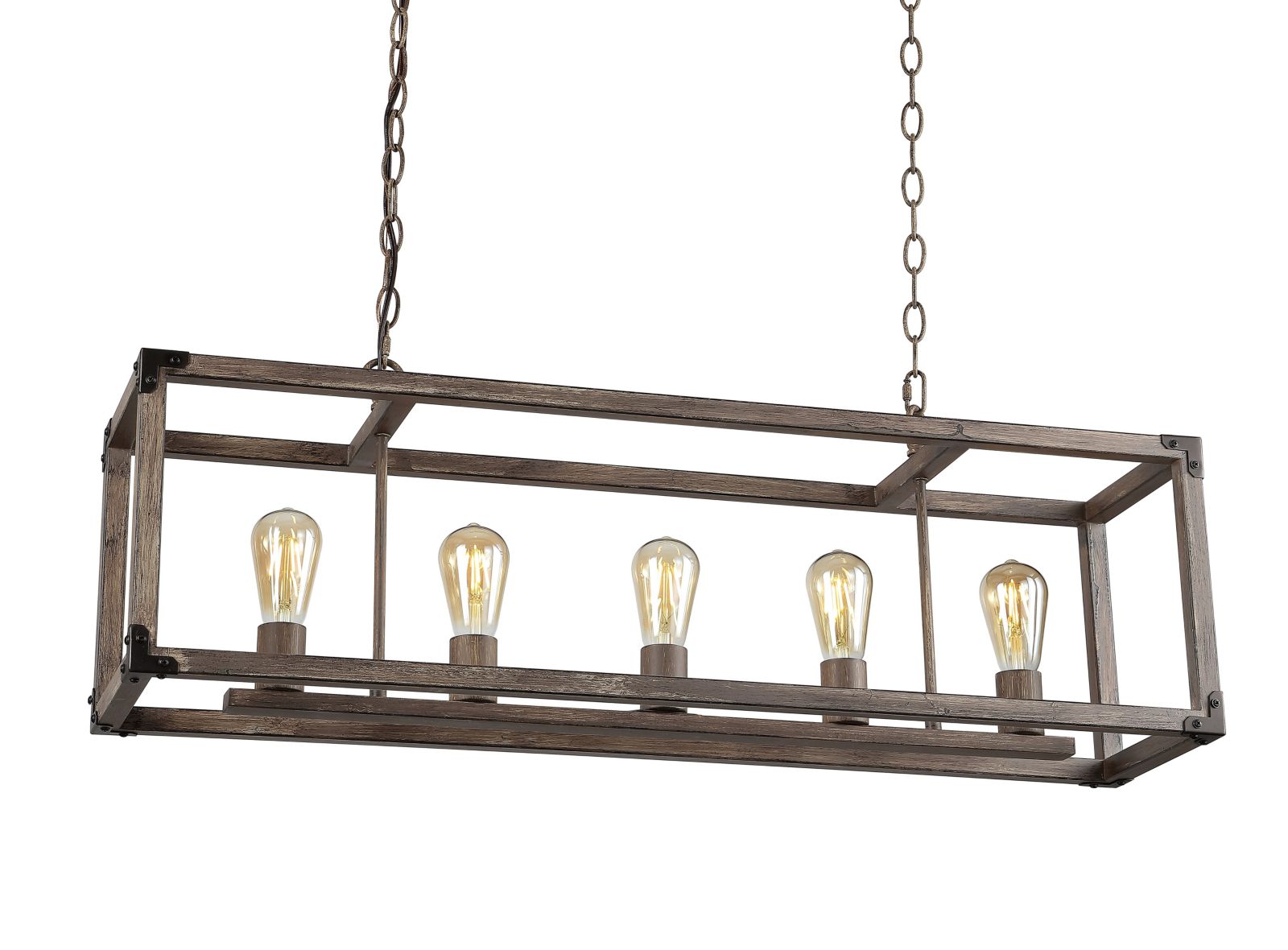 Magnolia Adjustable Iron Rustic Farmhouse LED Pendant