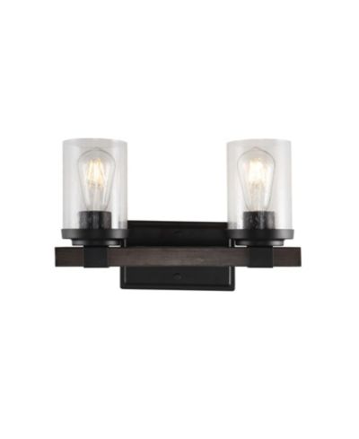 Рустикальный настенный светильник Bungalow Iron/Seeded Glass Farmhouse LED