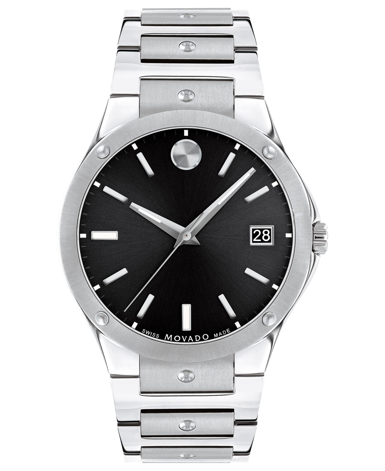 Movado Мужские швейцарские часы SE Stainless Steel Bracelet, 41mm