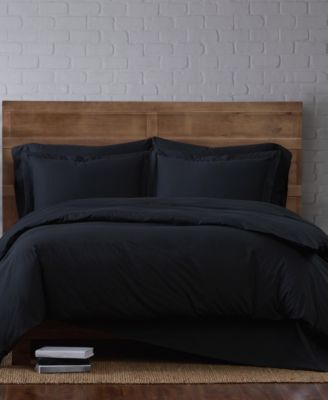 Brooklyn Loom Solid Cotton Percale 2-Pc. Duvet Cover Set, Twin XL