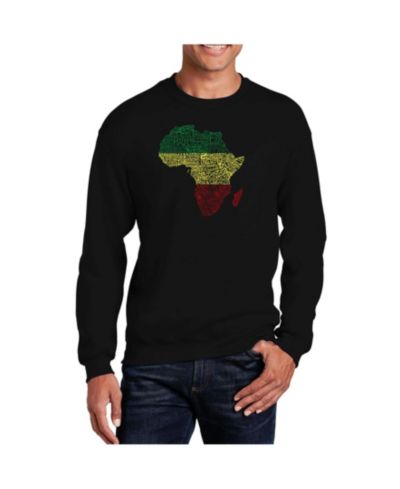 LA Pop Art Men's Word Art Countries In Africa Crewneck Sweatshirt